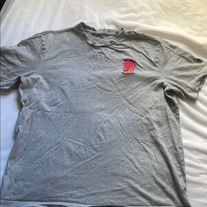 Gray T-Shirt with Pink Graphic